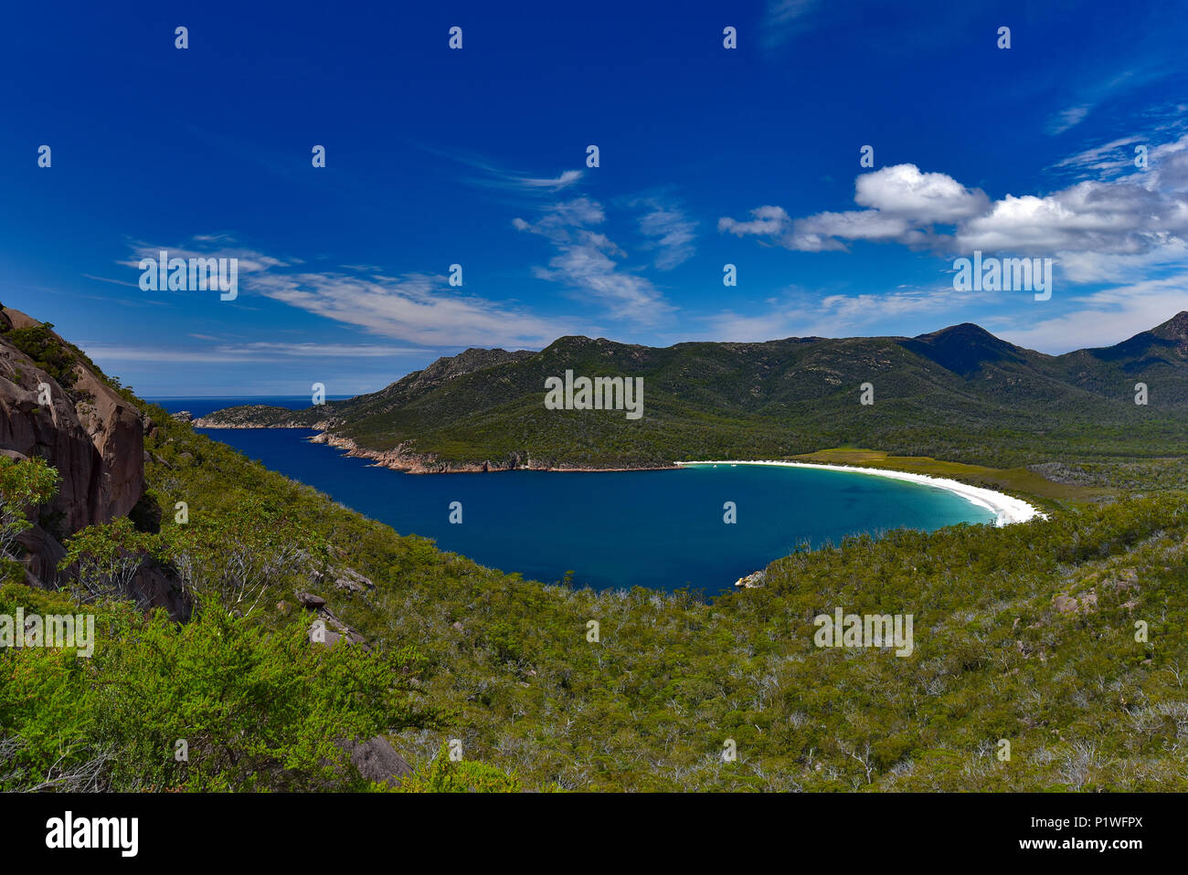 Wineglass Bay, Tasmanie, Australie Banque D'Images
