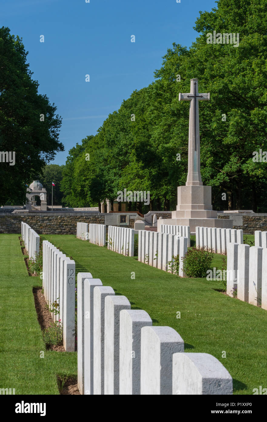 Delville Wood Cemetery, South African National Memorial, Somme Banque D'Images