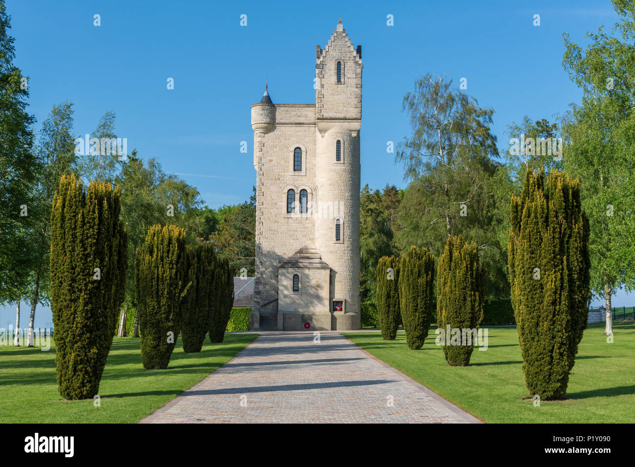 La tour d'Ulster, 36e Division Memorial, Somme Banque D'Images