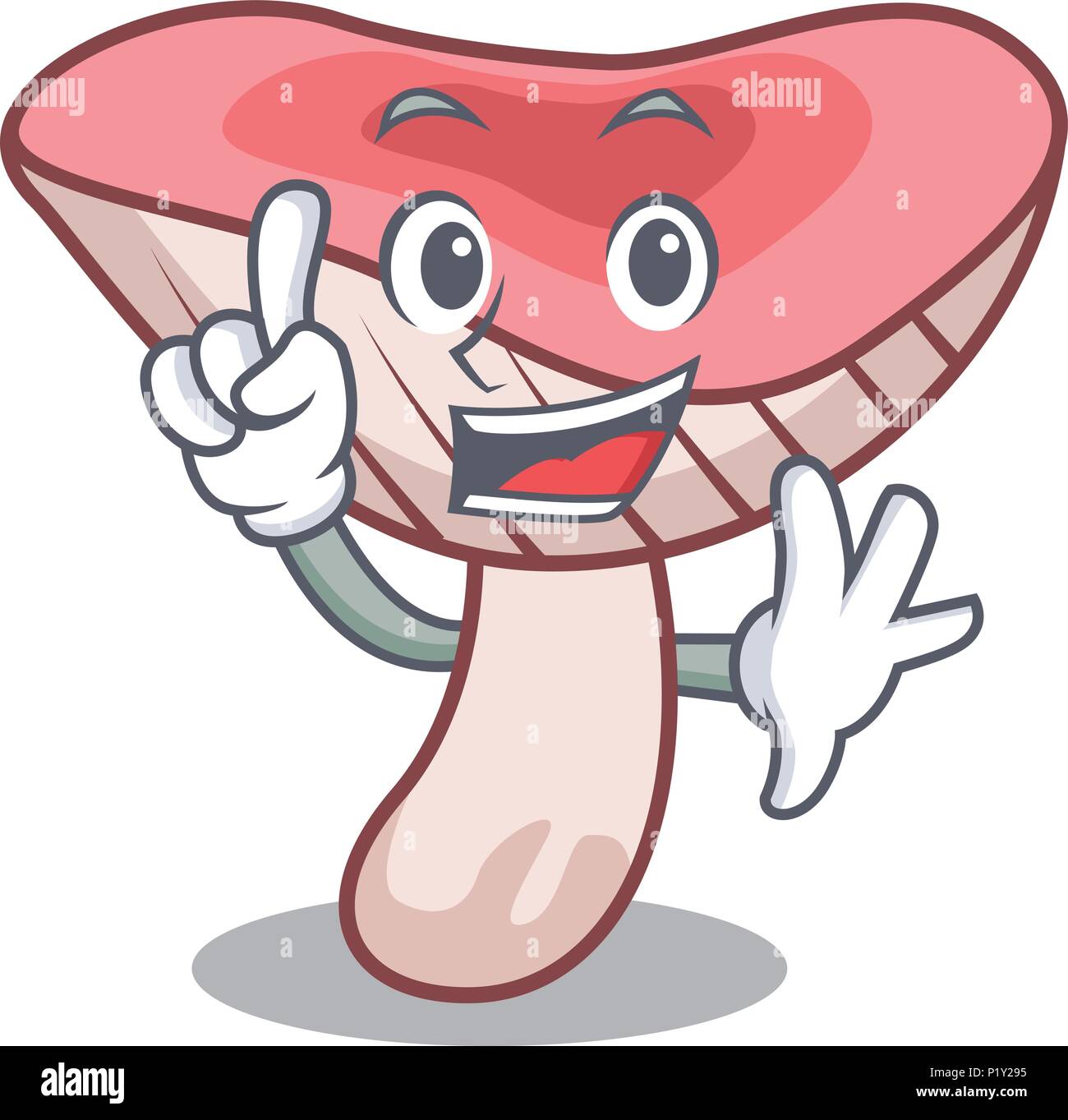 Fabricants russule mushroom mascot cartoon Illustration de Vecteur