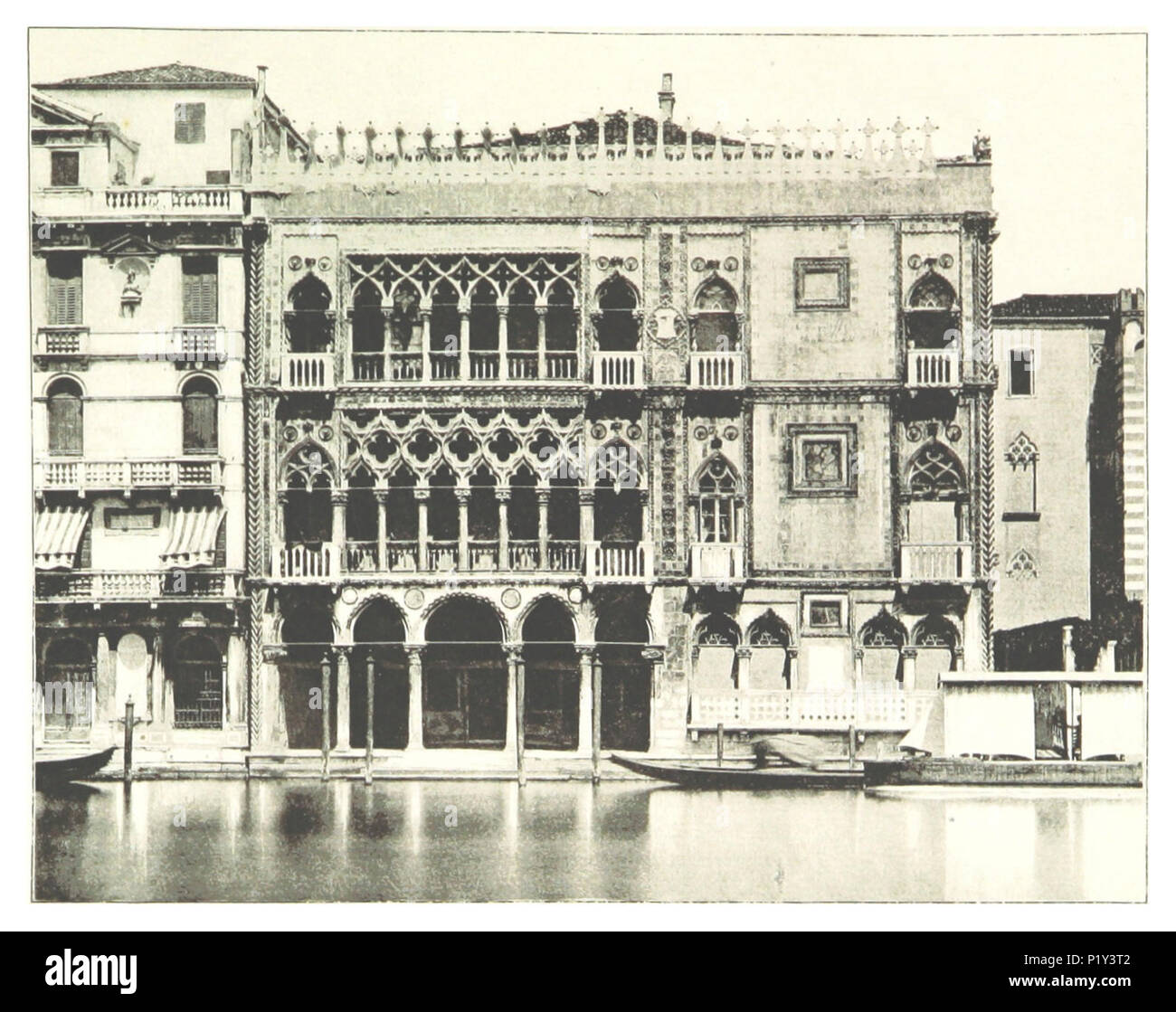 (CLEMENT) Venise1894pg415 Casa d'Oro, sur l'et Grand Canal. Banque D'Images