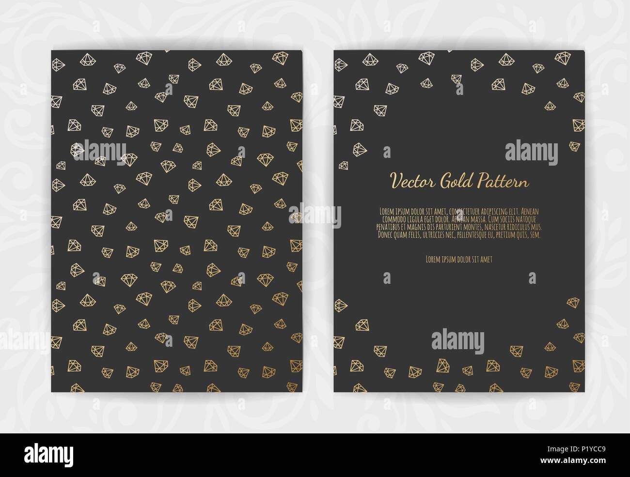 Carte d'invitation avec des diamants . Vector illustration. Illustration de Vecteur