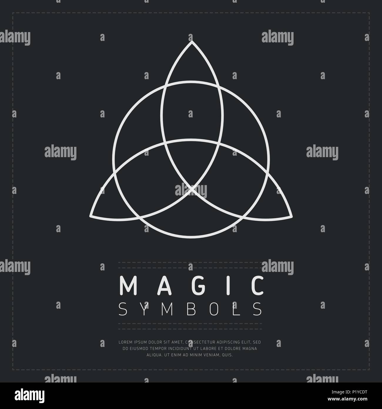 Symbole magique de style plat Illustration de Vecteur