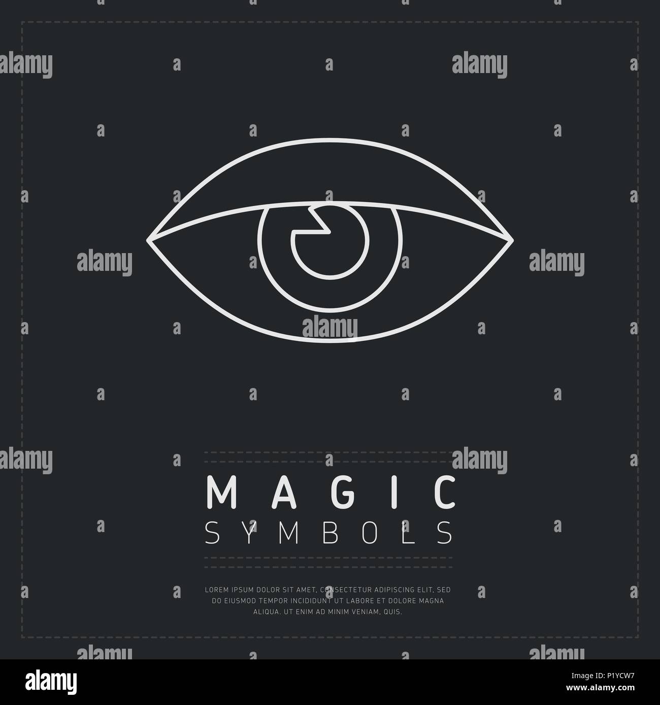 Icône Symbole magique sur gris Illustration de Vecteur