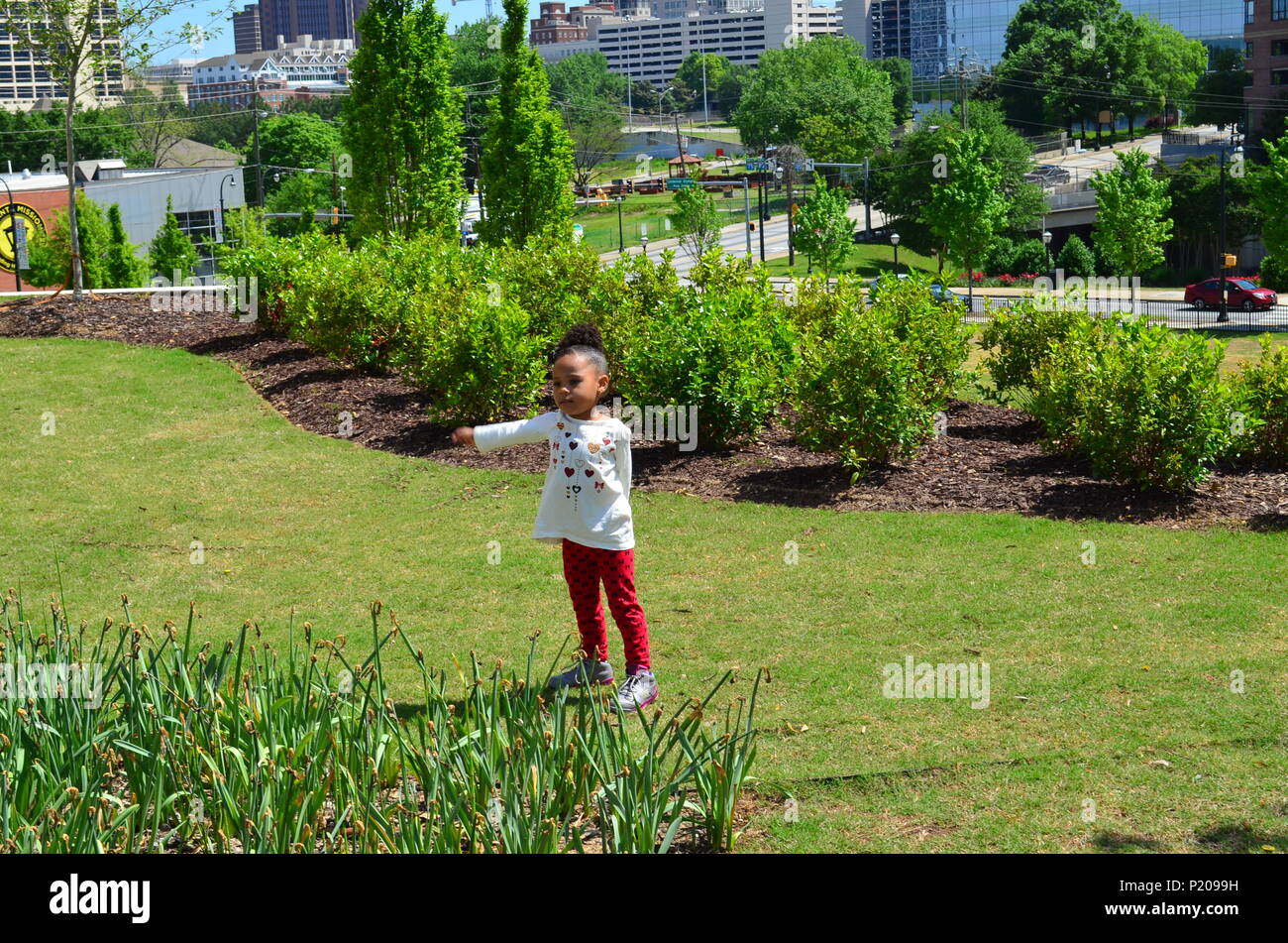 Temps de printemps en plein air dans le centre-ville d'Atlanta Banque D'Images
