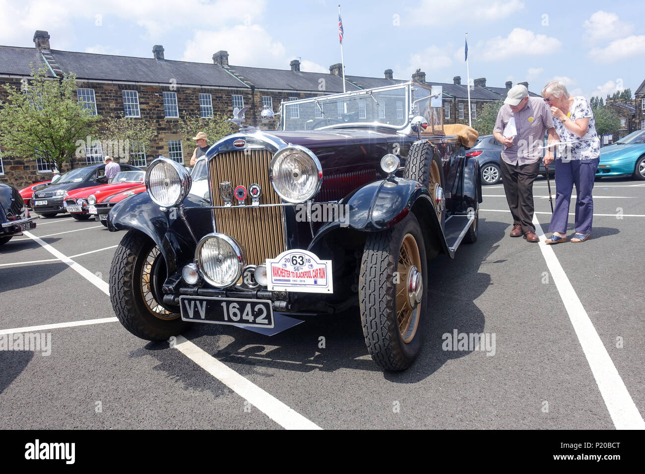 1931 Humber Snipe monté avec carrosserie par Thrupp et Maberley de Cricklewood. À la caserne Fulwood, Preston, au cours de la Manchester à Blackpool Location Exécuter Banque D'Images