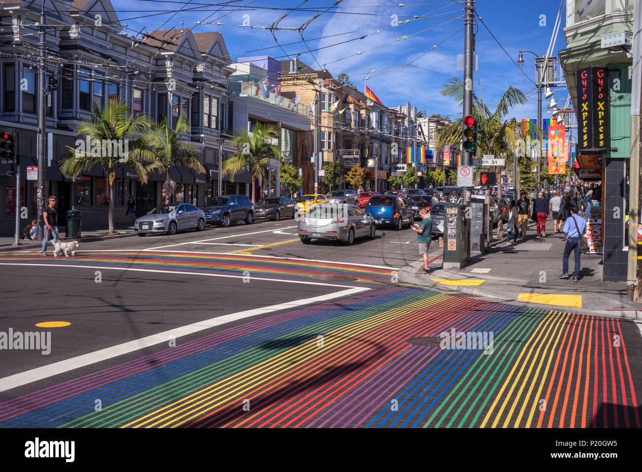 États-unis, Californie, San Francisco , quartier Castro, Castro street, Banque D'Images