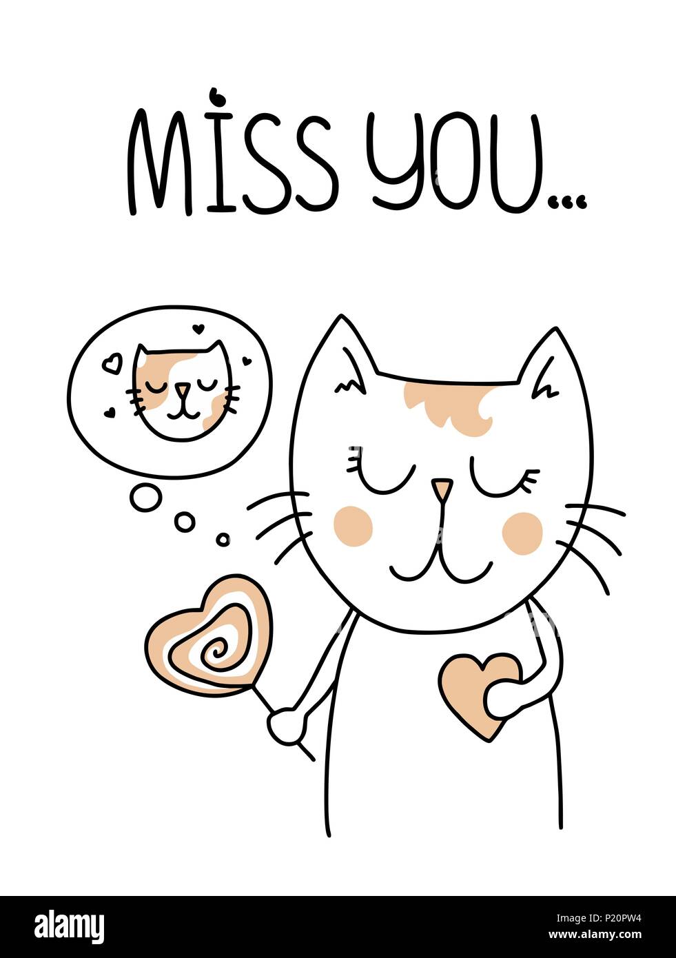 Cute Kitty Avec Des Bonbons A Cote De Son Chat Dans Les Reves Bonne Saint Valentin Vector Illustration Television Carte D Amour Image Vectorielle Stock Alamy Cute Kitty Avec Des Bonbons A Cote De Son Chat Dans Les Reves Bonne Saint Valentin Vector Illustration Television Carte D Amour Image Vectorielle Stock Alamy