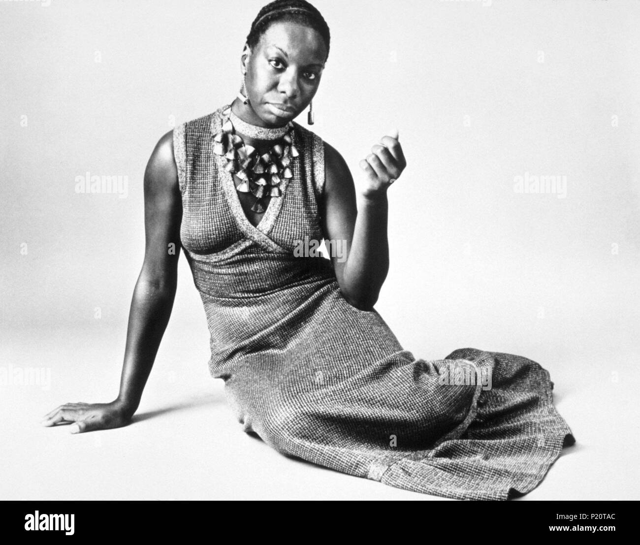 La cantante Nina Simone. Banque D'Images