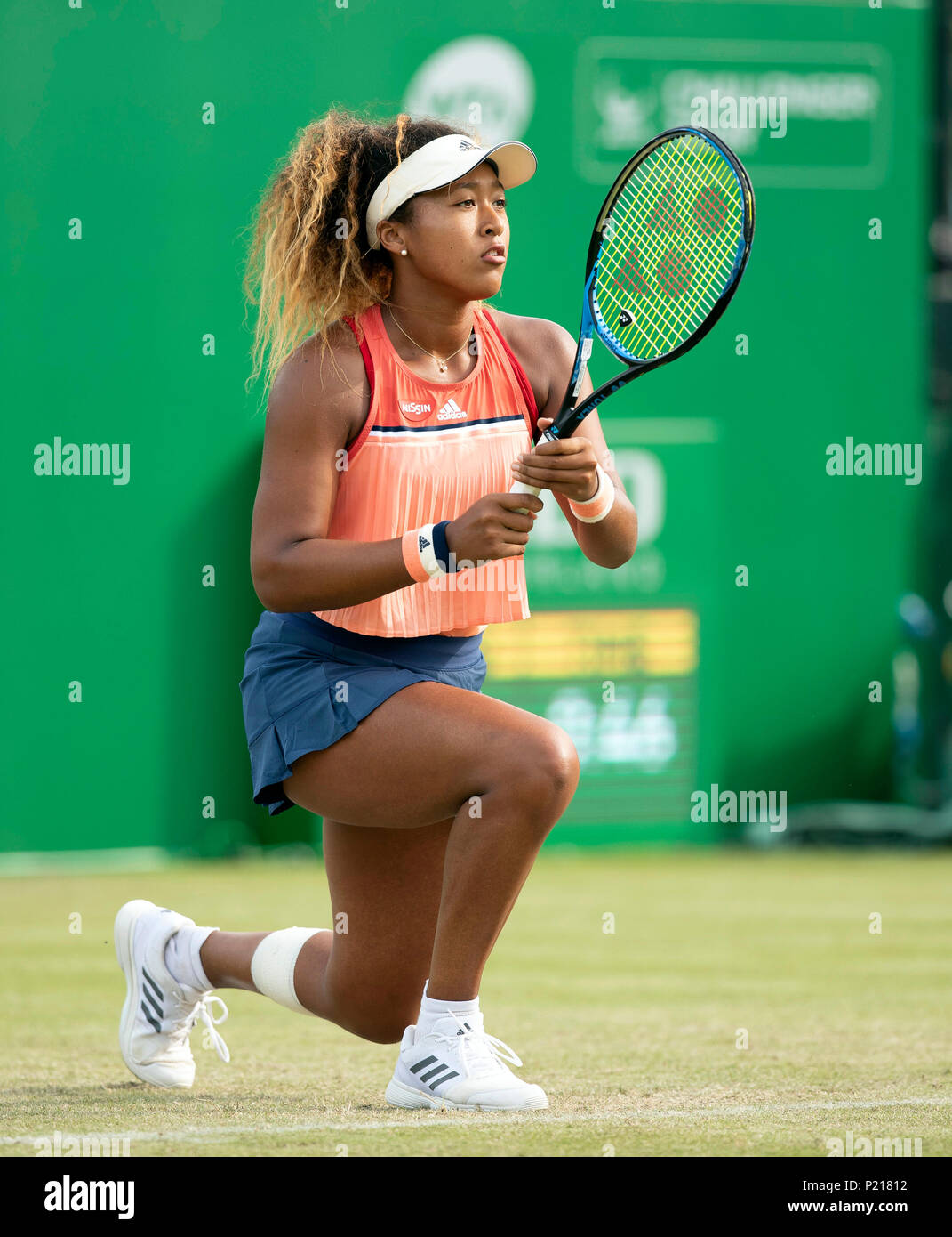 Centre de tennis de Nottingham, Nottingham, Royaume-Uni. 13 Juin, 2018. La Nature Valley Open de tennis ; Naomi Osaka (JPN) en action dans son match contre Denisa Allertova (CZE) Credit : Action Plus Sport/Alamy Live News Banque D'Images