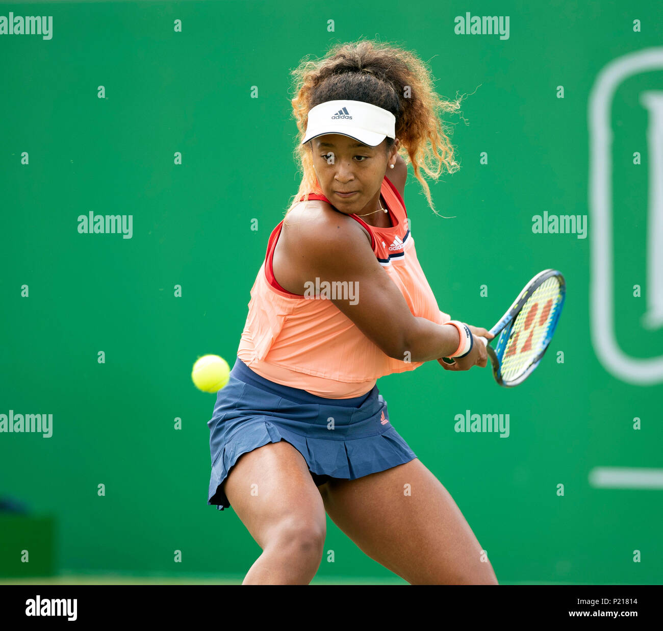 Centre de tennis de Nottingham, Nottingham, Royaume-Uni. 13 Juin, 2018. La Nature Valley Open de tennis ; Sauvé de Naomi Osaka (JPN) qui a battu Denisa Allertova (CZE) par deux séries d'aimer : Action Crédit Plus Sport/Alamy Live News Banque D'Images