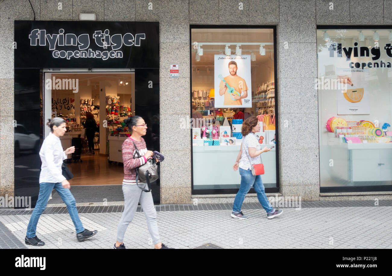 Flying Tiger Copenhague magasin en Espagne Banque D'Images