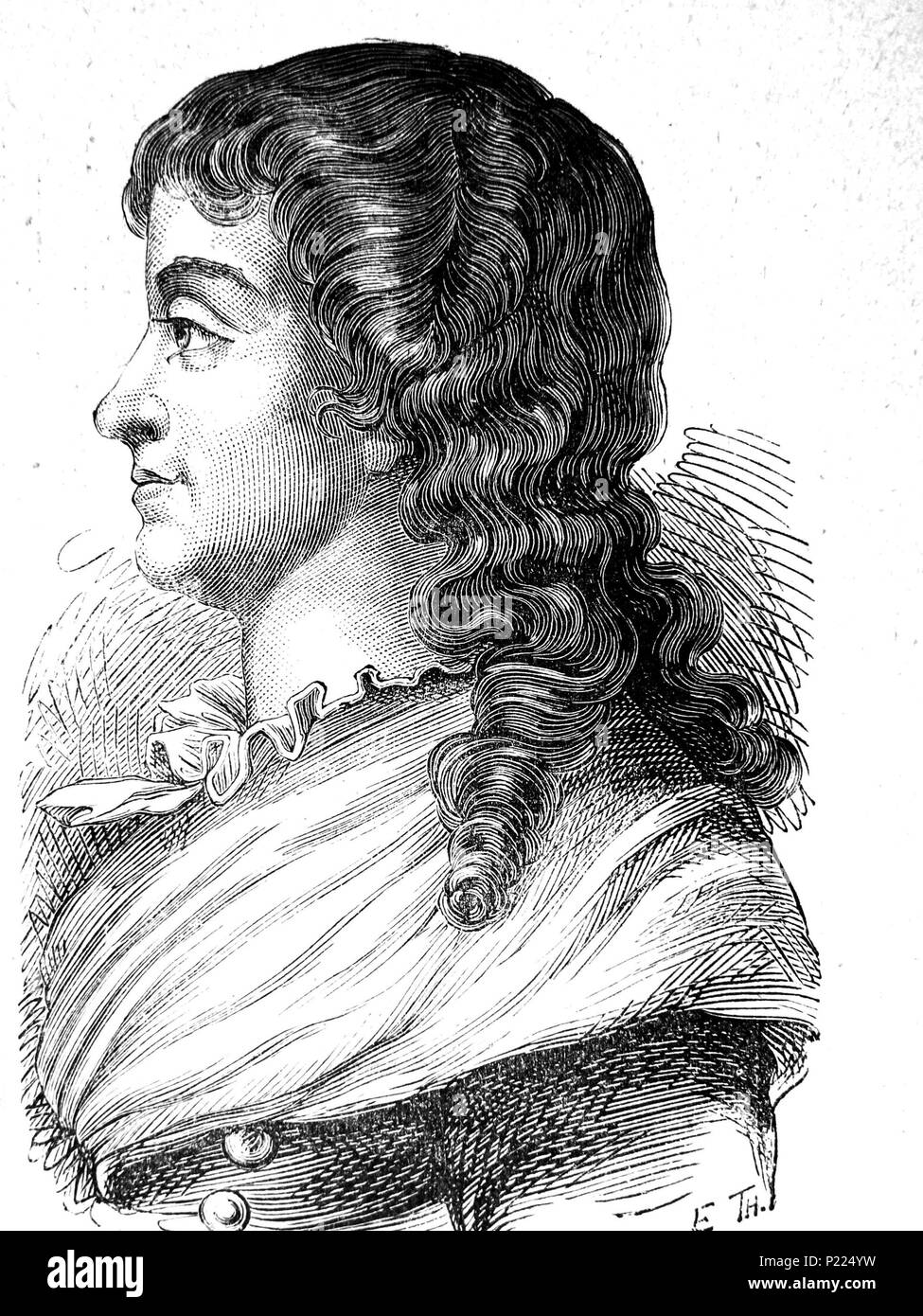 . Madame Roland AduC 9 134 Madame Roland (M,.J. Phlippon, 1754-1793) Banque D'Images