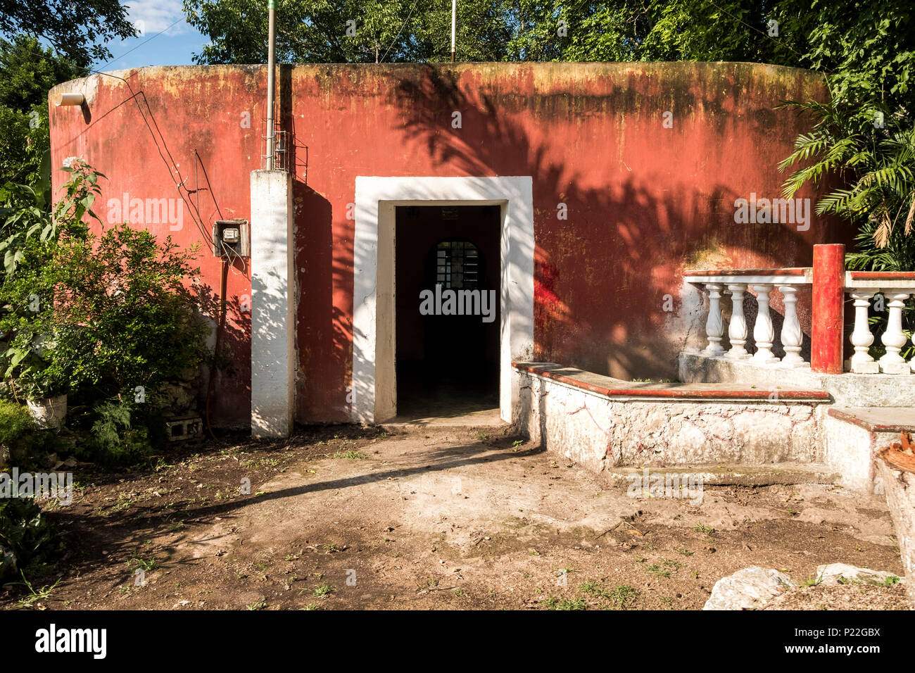 L'architecture traditionnelle en Chunkanan village de Yucatan Mexique Banque D'Images