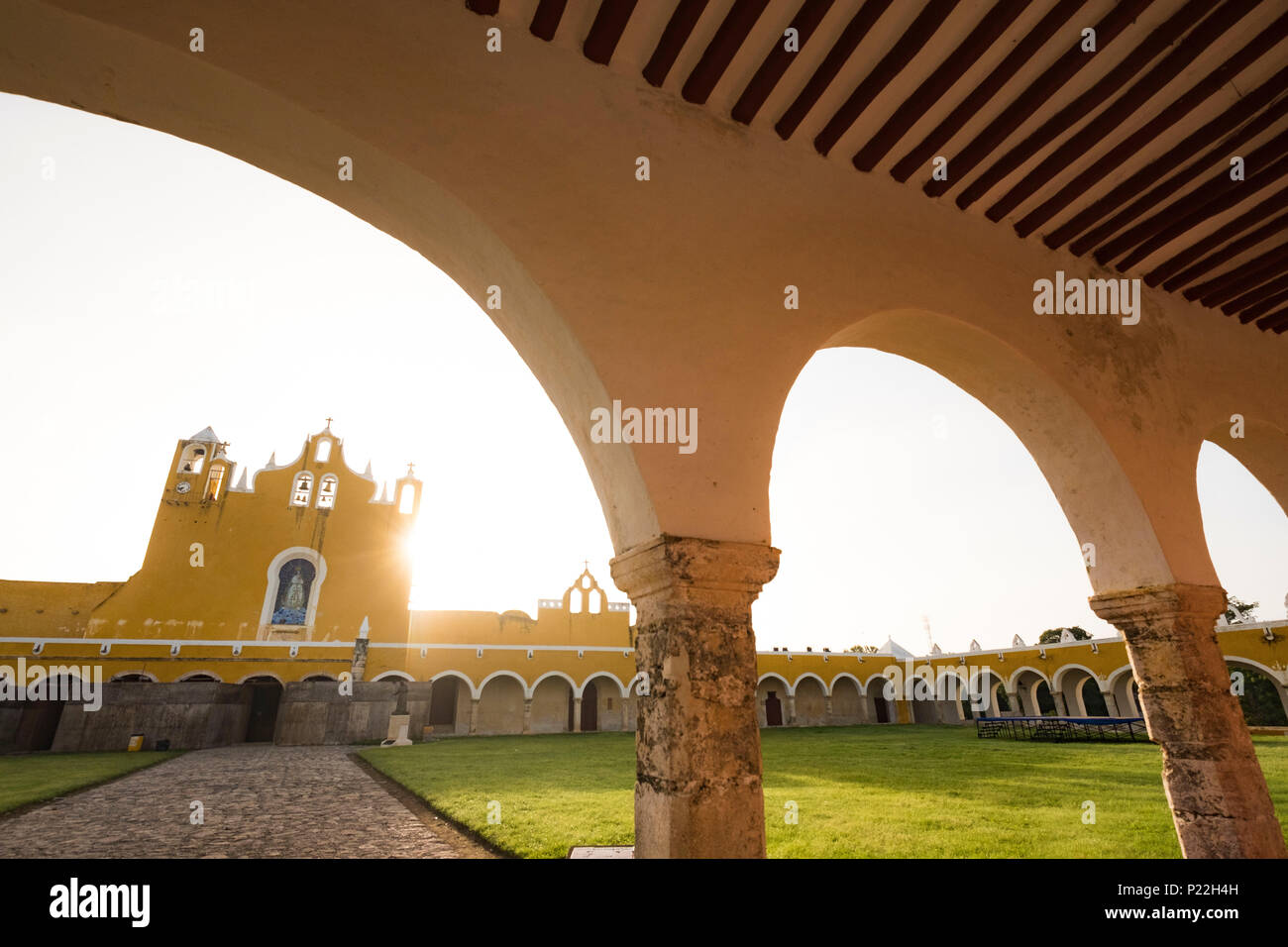 L'ancien couvent San Antonio de Padua à Izamal, Yucatan, Mexique Banque D'Images