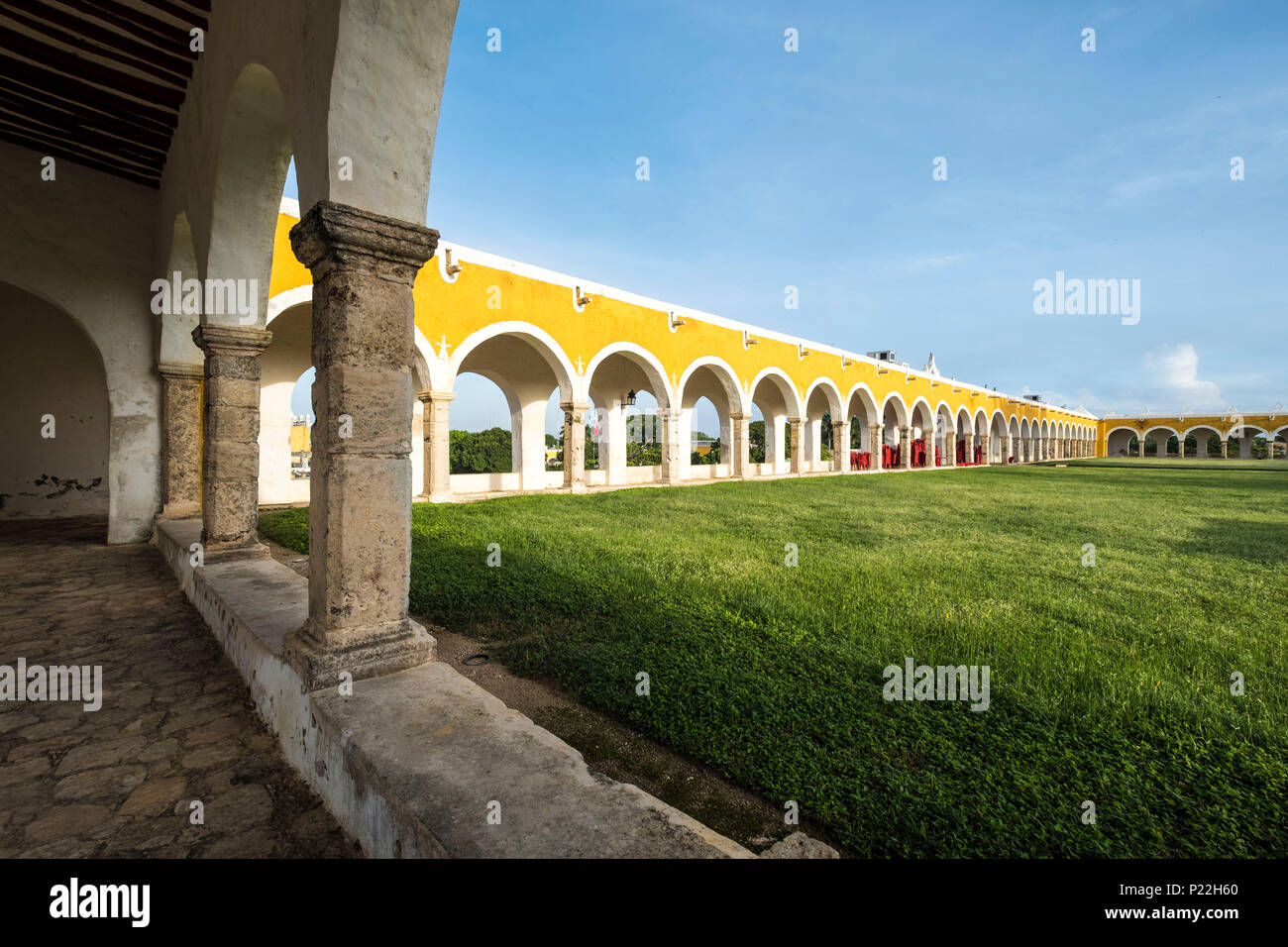 L'ancien couvent San Antonio de Padua à Izamal, Yucatan, Mexique Banque D'Images