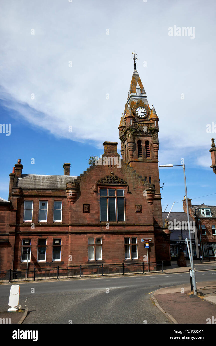 Hôtel de ville victorienne Annan Dumfries et Galloway Scotland UK Banque D'Images