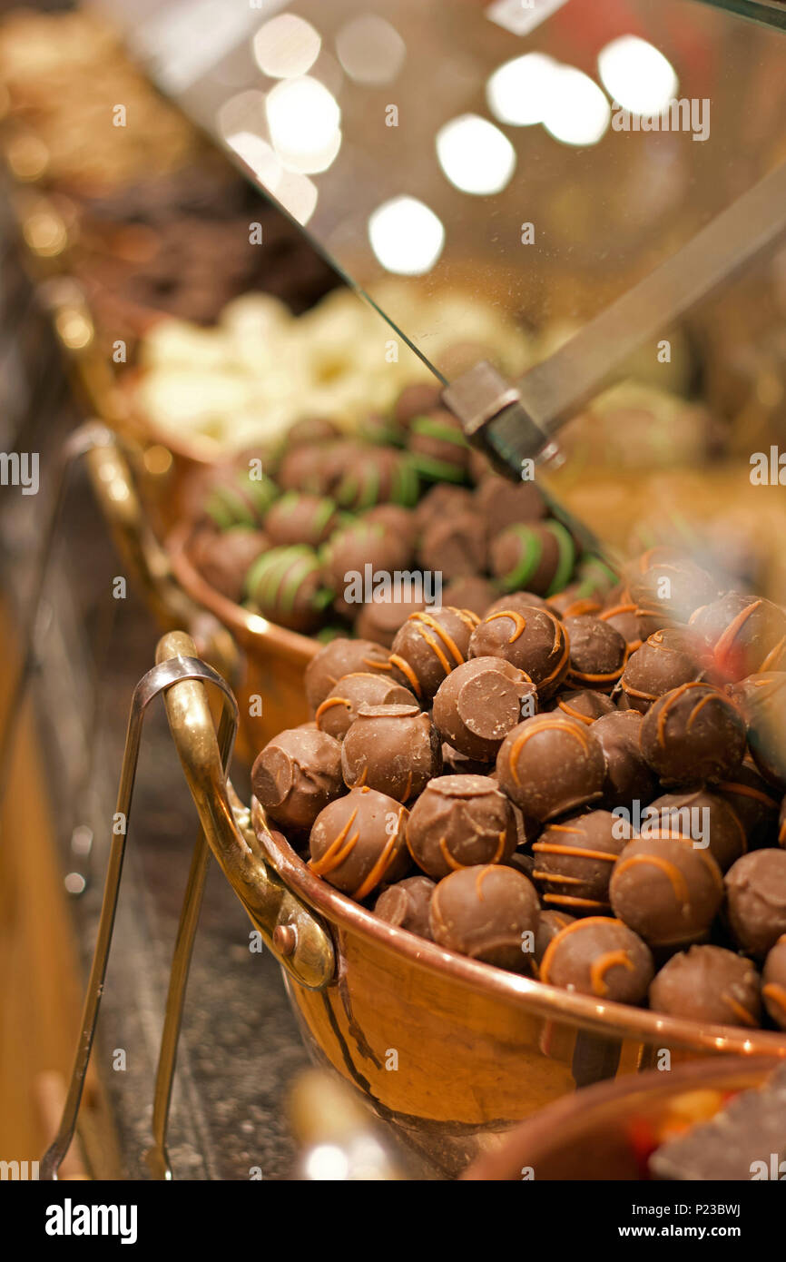 Bols de chocolats Banque D'Images