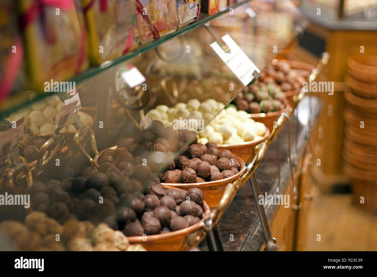 Une sélection de chocolats Banque D'Images