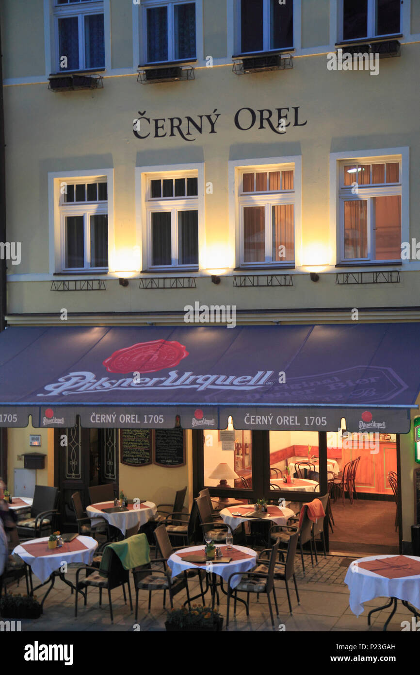 République tchèque, Karlovy Vary, Cerny Orel, restaurant, Banque D'Images