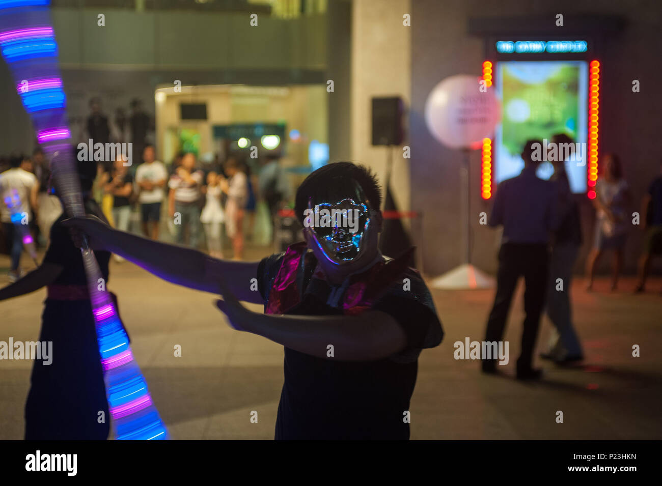 Singapour, Singapour, les artistes de rue le long d'Orchard Road Banque D'Images