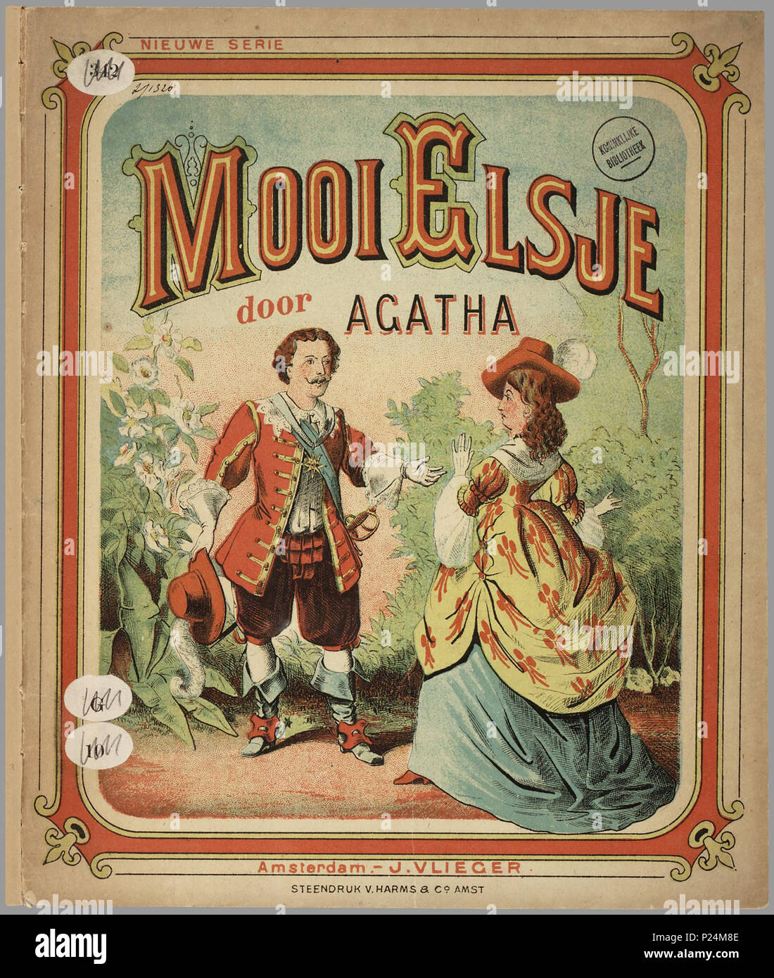 . Mooi Elsje / Agatha porte ; illustraties van Walter grue ; naar het sprookje van Jeanne-Marie Le Prince de Beaumont. Nieuwe serie // Vertaling van het in hetzelfde jaar dans Engeland verschenen boek met de schitterende houtgravures kleurendruk dans van Walter Crane, la société zonder vermelding van zijn naam op het omslag en een qua in a general sense stijl afwijkende illustratie op de voorkant. Bevat 6 kleurenplaten, waarvan twee sur een pagina's, gesigneerd met een kraanvogel en vvc. Het sprookje over de koopmansdochter en die houden van een een monster betoverde prins verscheen oorspronkelijk en 1 Banque D'Images