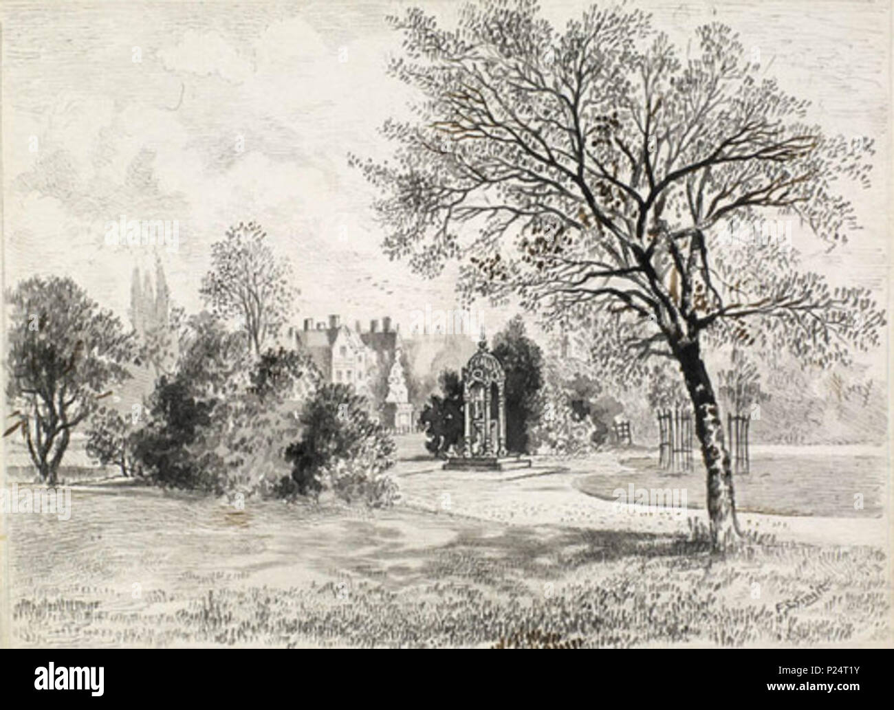 . Anglais : Fontaine d'eau potable, Pearson Park , c.1886 . vers 1886. Smith, Frederick Schultz (1860-1925) 112 Fontaine d'eau potable, Pearson Park , c.1886 Banque D'Images