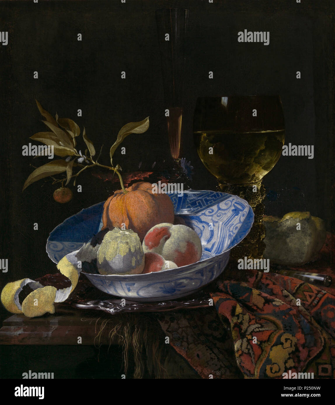 Nature Morte Aux Citrons Et Oranges Avec Une Rose