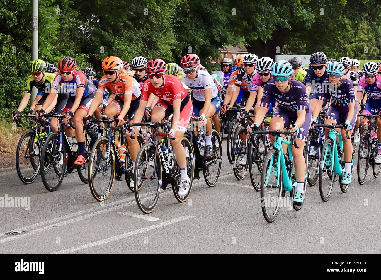 Le sport : l'énergie OVO Women's Cycling Tour Étape 1 Docking à Southwold, Suffolk Playford passe par le 13 juin 2018. Banque D'Images