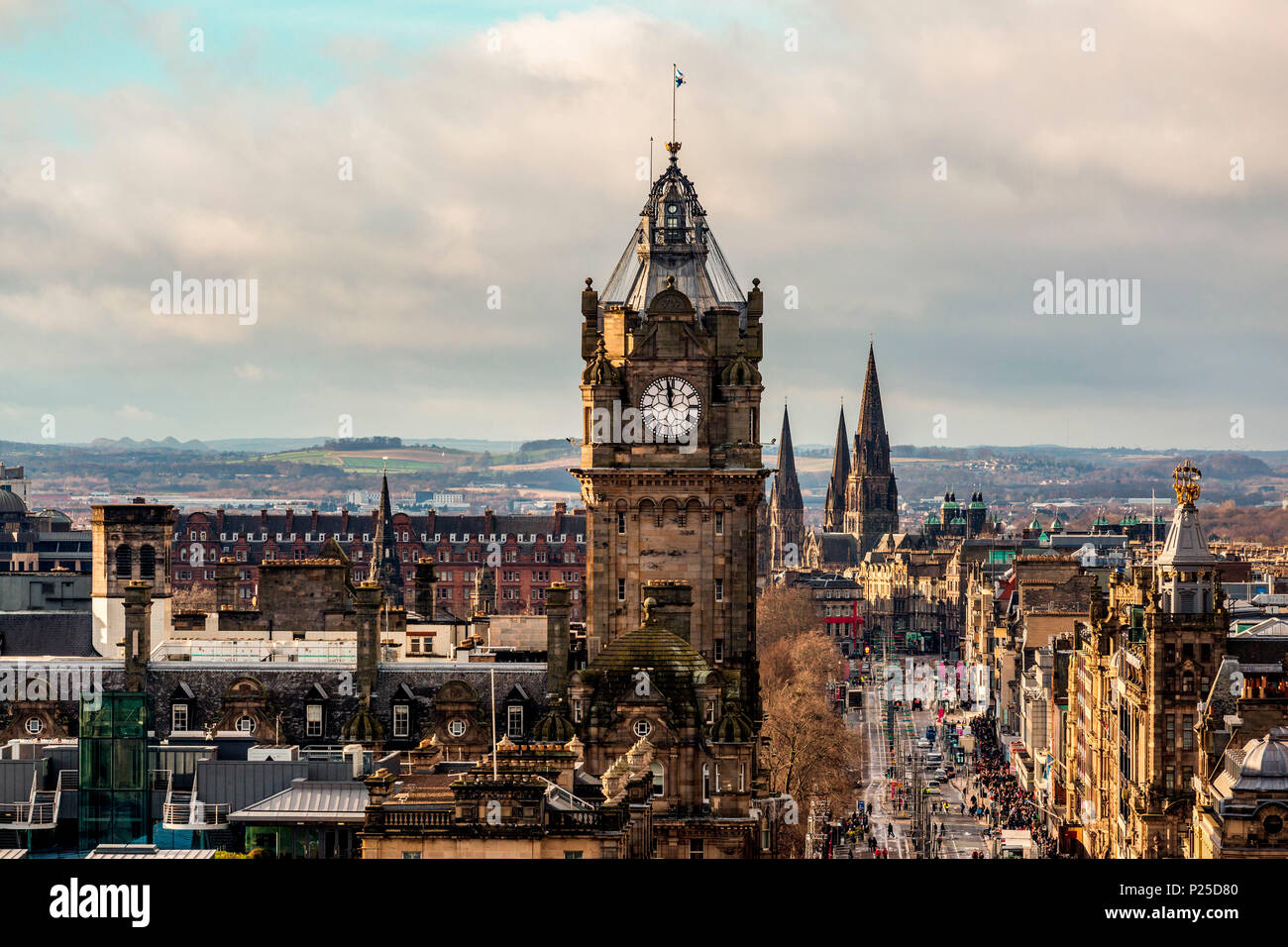 Édimbourg, ville vue depuis Calton Hill. L'Écosse, Royaume-Uni Banque D'Images