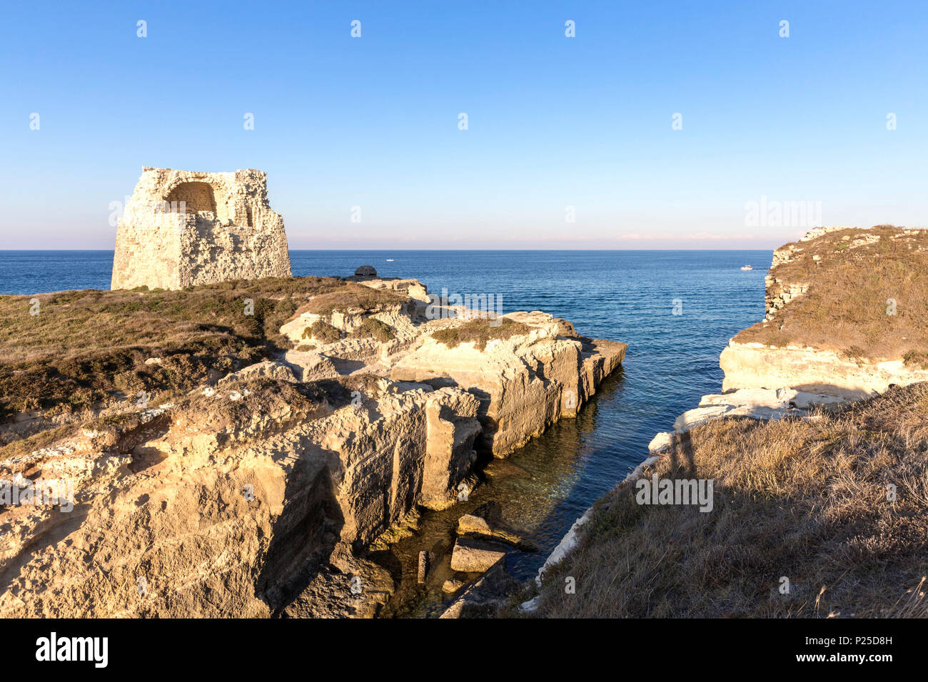 Roca Vecchia, Platanias village, district de Lecce, Pouilles, Salento, Italie Banque D'Images