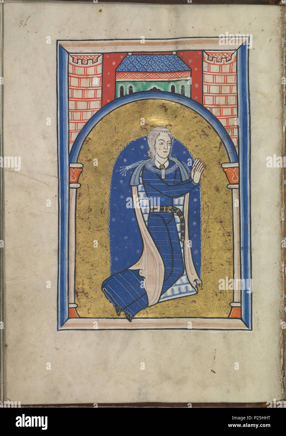 . Anglais : Portrait de donateurs - une noble dame à genoux - Psautier d'Aliénor d'Aquitaine (ca. 1185) - 76 KB F 13, folium 028v Nederlands : Donorportret knielende - Een adellijke van dame - Psautier Eleonora van Aquitanië (ca. 1185) - 76 KB F 13, folium 028v . Anglais : Folium 028v de la Psautier d'Aliénor d'Aquitaine (ca. 1185) de la collection de la Bibliothèque Nationale des Pays-Bas. L'illumination des donateurs montre portrait - une noble dame à genoux. Nederlands : Folium 028v van het Psautier van Eleonora van Aquitanië (ca. 1185) uit de collectie van de Koninklijke Bibliotheek. De trop verluchting Banque D'Images