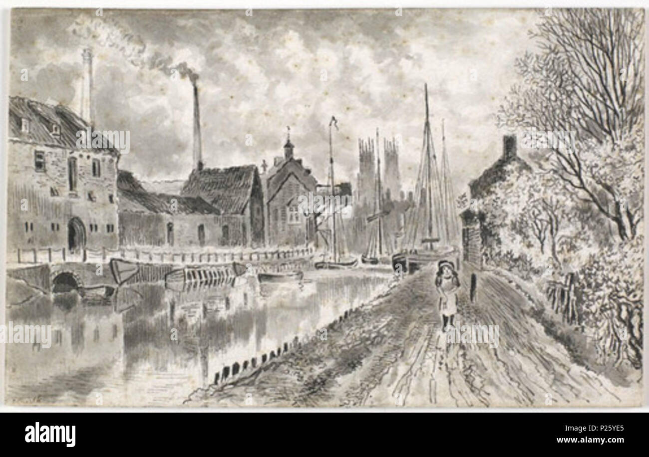 . Anglais : Beverley Beck, Beverley, East Riding of Yorkshire, Angleterre. 1880-1900 . vers 1900. Smith, Frederick Schultz (1860-1925) 31 Beverley Beck , 1880-1900 Banque D'Images