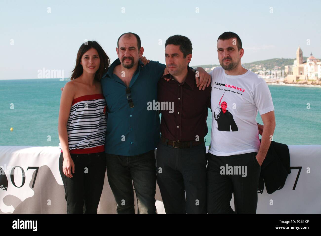 12 / 10 / 2007 ; Sitges, Barcelone, Presentación de Los cronocrimenes". Banque D'Images 12 / 10 / 2007 ; Sitges, Barcelone, Presentación de Los cronocrimenes". Banque D'Images