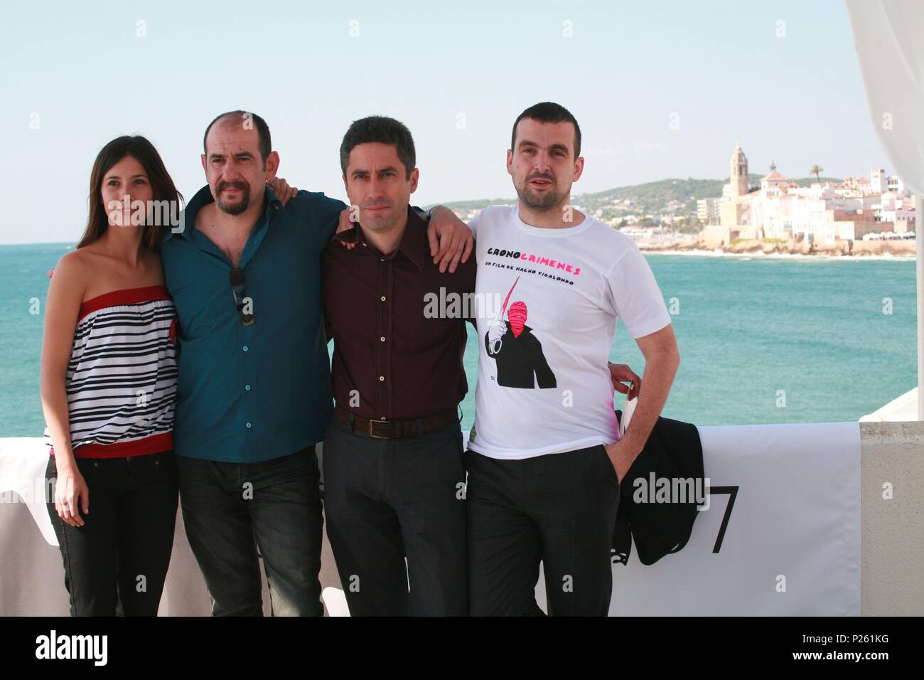 12 / 10 / 2007 ; Sitges, Barcelone, Presentación de Los cronocrimenes". Banque D'Images 12 / 10 / 2007 ; Sitges, Barcelone, Presentación de Los cronocrimenes". Banque D'Images