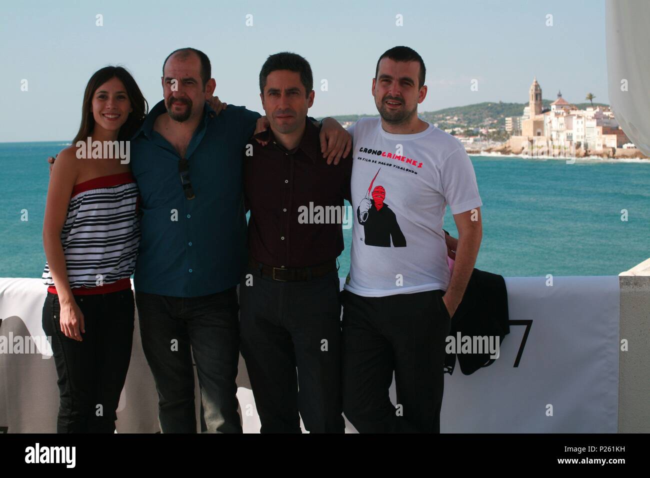 12 / 10 / 2007 ; Sitges, Barcelone, Presentación de Los cronocrimenes". Banque D'Images 12 / 10 / 2007 ; Sitges, Barcelone, Presentación de Los cronocrimenes". Banque D'Images