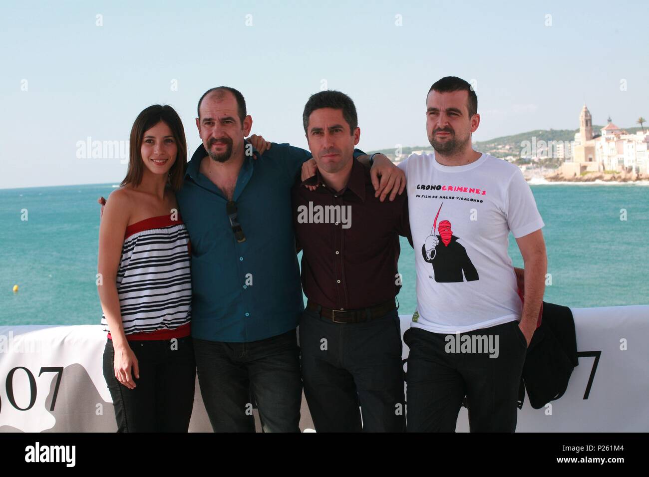 12 / 10 / 2007 ; Sitges, Barcelone, Presentación de Los cronocrimenes". Banque D'Images 12 / 10 / 2007 ; Sitges, Barcelone, Presentación de Los cronocrimenes". Banque D'Images