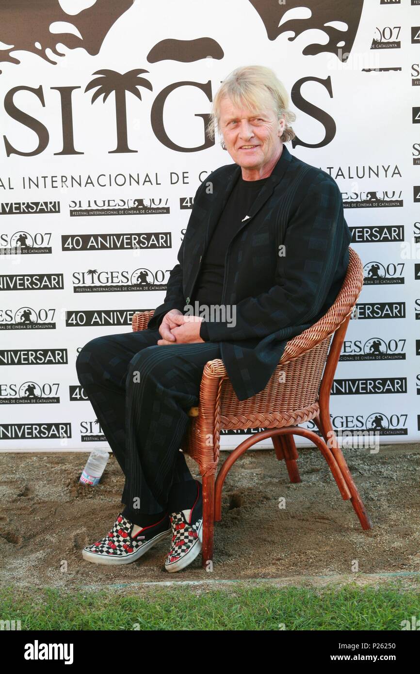12 / 10 / 2007 ; Sitges, Barcelone, Rutger Hauer, 'Maquina Premio del temps'. Banque D'Images