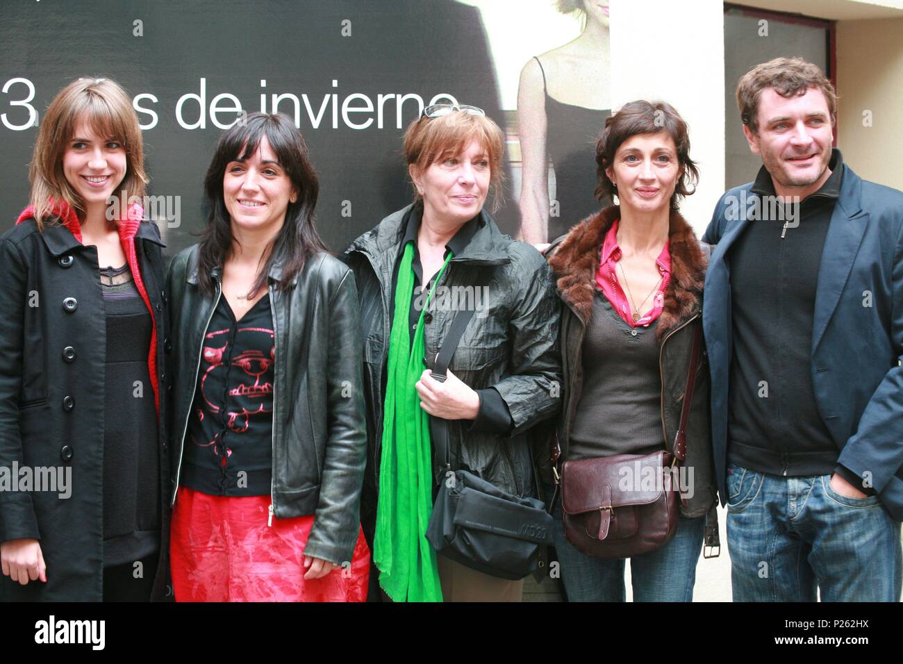 25 / 10 / 2007 ; Presentación de '53 días de invierno' en los Cines Verdi de Barcelone. Banque D'Images