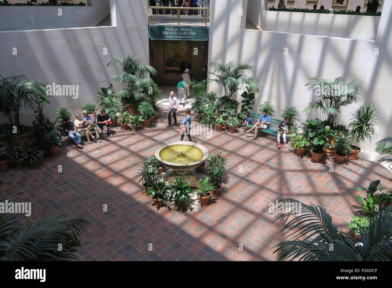 Collection Robert Lehman Courtyard au Metropolitan Museum of Art, New York, USA Banque D'Images