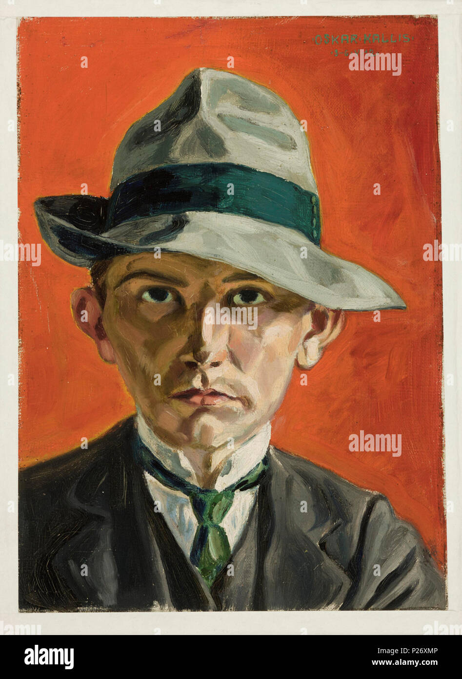 . Self Portrait . Eesti : Autoportree'. Õlimaal. MUIS : TKM TR 9141 M 1758 . 1912. Oskar Kallis 25 Autoportree Oskar Kallis Banque D'Images