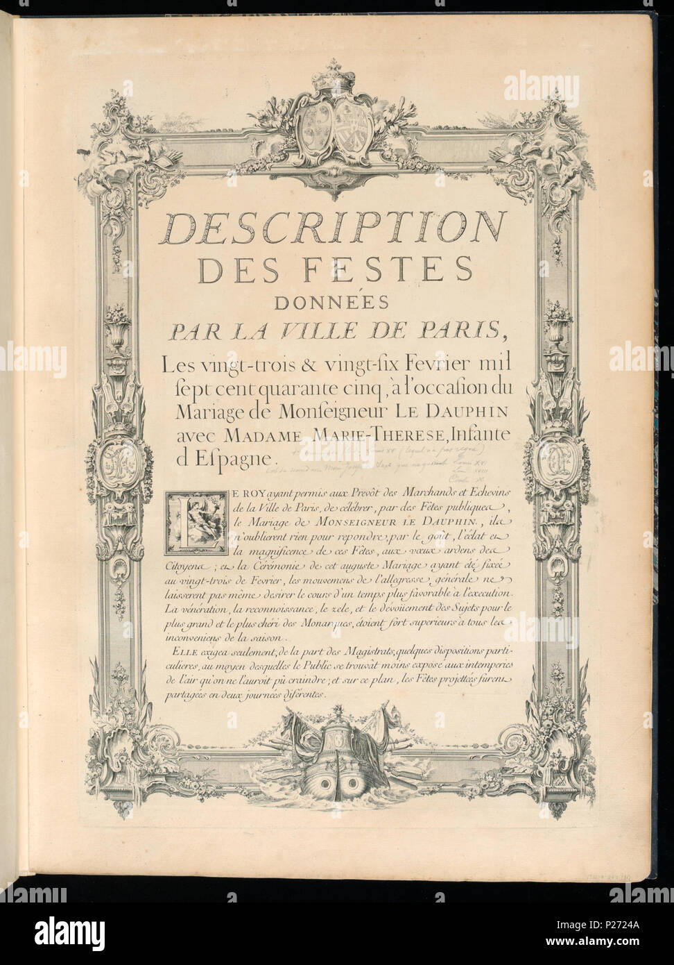 . Anglais : Bound Imprimer (France) . Anglais : Page de texte avec des décorations à la frontière, imprimé sur recto et verso. Les numéros d'adhésion pour les pages avec du texte ont été attribués après de longues pages avec des images gravées ont été créés. La séquence pour les pages de texte sont les suivantes : le texte des pages 1921-6-207-31/35, après gravure Texte-207-2 1921-6 1921-6/38 pages-207-36, après gravure 1921-6 1921-6-207-39-207-3 pages texte, après gravure 1921-6 1921-6 pages texte-207-22-207-40/45, après gravure 1921-6-207-23 . avant 1921 (la date d'acquisition) 42 Impression lié (France) 18736171 (CH) Banque D'Images