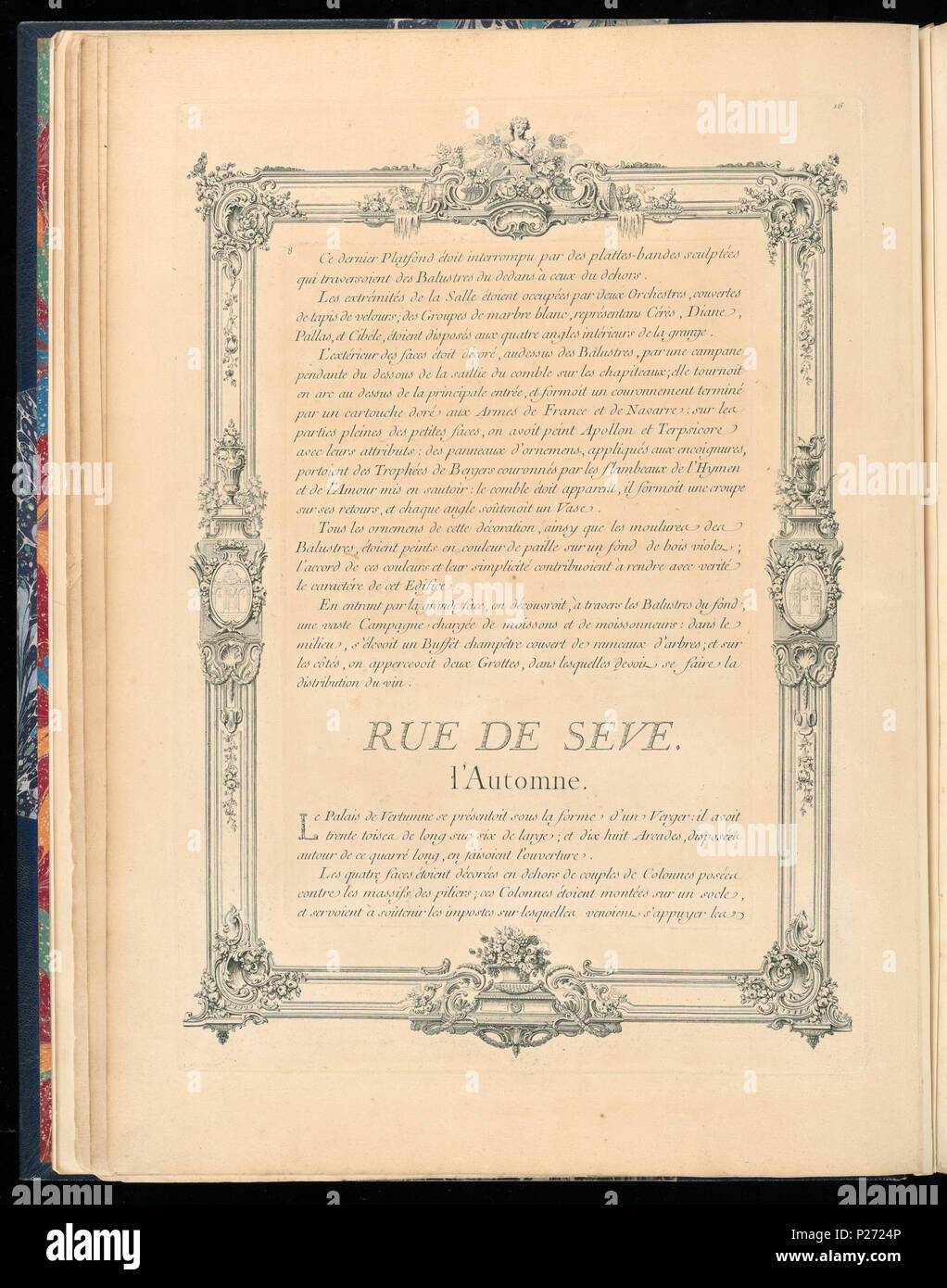 . Anglais : Bound Imprimer (France) . Anglais : Page de texte avec des décorations à la frontière, imprimé sur recto et verso. Les numéros d'adhésion pour les pages avec du texte ont été attribués après de longues pages avec des images gravées ont été créés. La séquence pour les pages de texte sont les suivantes : le texte des pages 1921-6-207-31/35, après gravure Texte-207-2 1921-6 1921-6/38 pages-207-36, après gravure 1921-6 1921-6-207-39-207-3 pages texte, après gravure 1921-6 1921-6 pages texte-207-22-207-40/45, après gravure 1921-6-207-23 . avant 1921 (la date d'acquisition) 42 Impression lié (France) (CH) 18736177-2 Banque D'Images