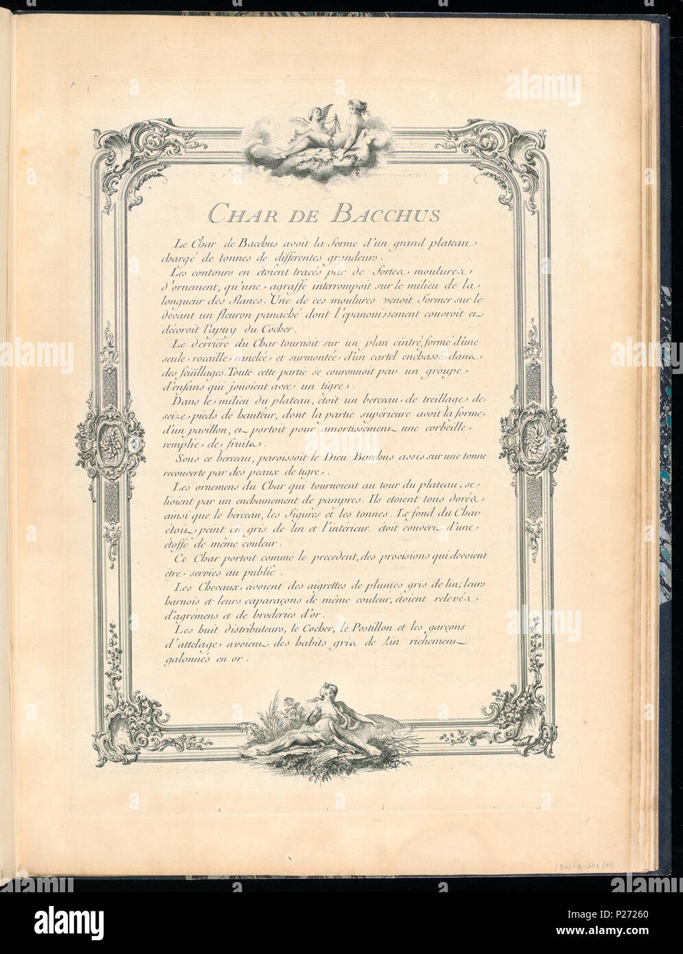 . Anglais : Bound Imprimer (France) . Anglais : Page de texte avec des décorations à la frontière, imprimé sur recto et verso. Les numéros d'adhésion pour les pages avec du texte ont été attribués après de longues pages avec des images gravées ont été créés. La séquence pour les pages de texte sont les suivantes : le texte des pages 1921-6-207-31/35, après gravure Texte-207-2 1921-6 1921-6/38 pages-207-36, après gravure 1921-6 1921-6-207-39-207-3 pages texte, après gravure 1921-6 1921-6 pages texte-207-22-207-40/45, après gravure 1921-6-207-23 . avant 1921 (la date d'acquisition) 42 Impression lié (France) (CH) 18736197-2 Banque D'Images