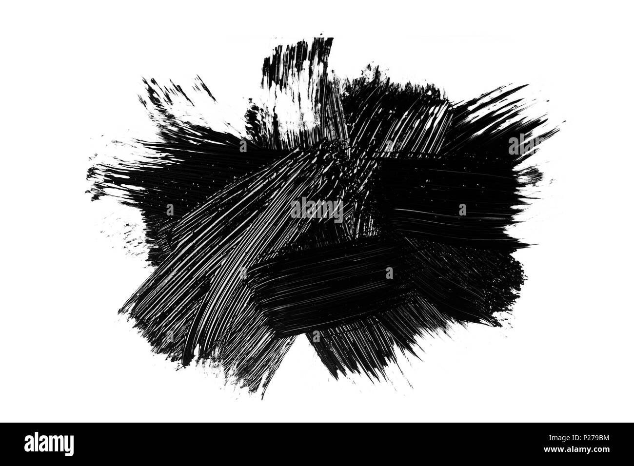 Abstract grunge brush stroke isolated Banque D'Images