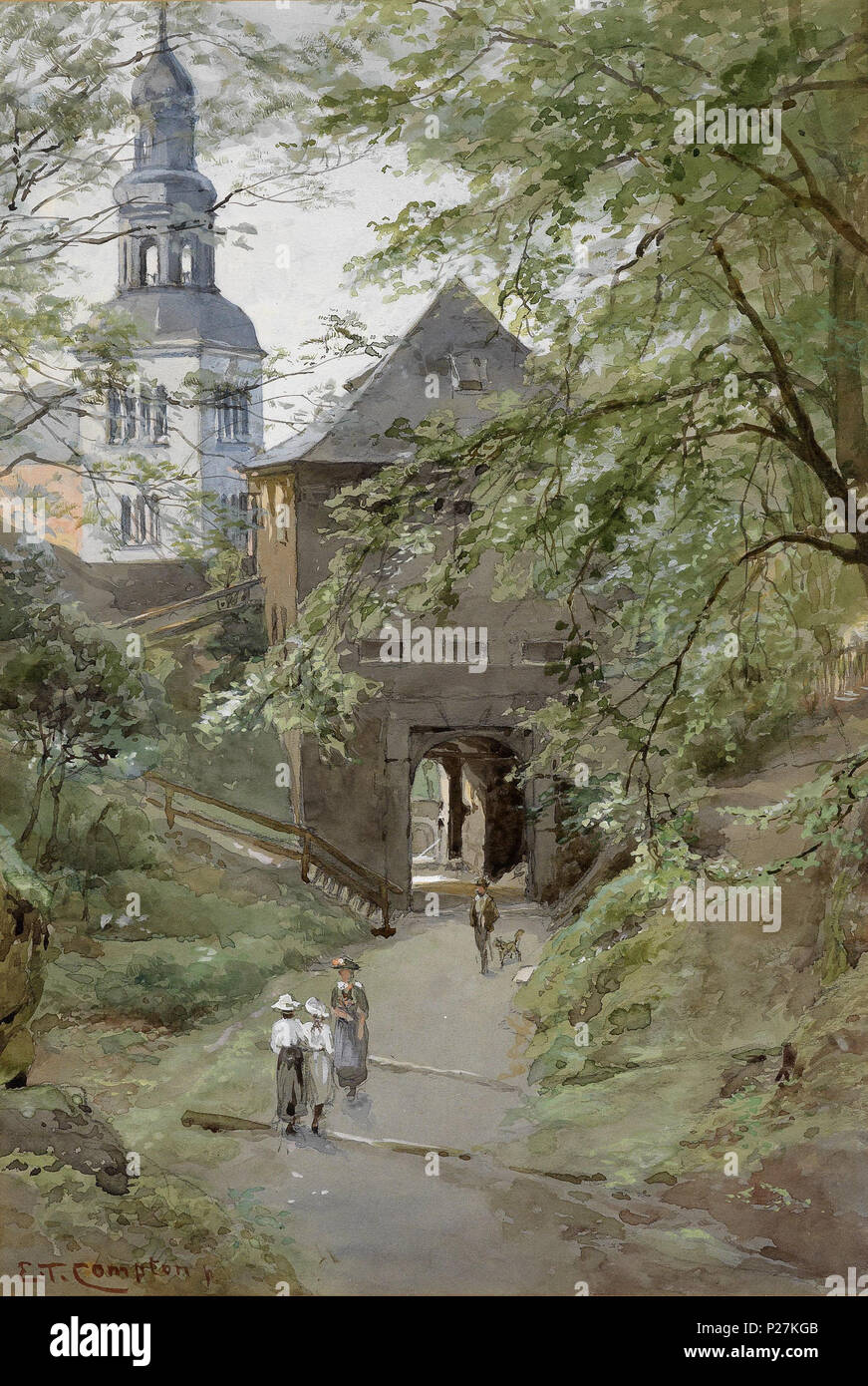 114 Edward Compton Augustiner Bräu Theodor und Kloster Mülln Banque D'Images