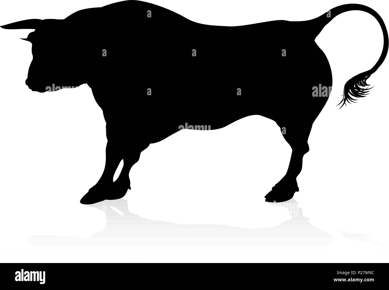 Silhouette taureau Graphic Illustration de Vecteur