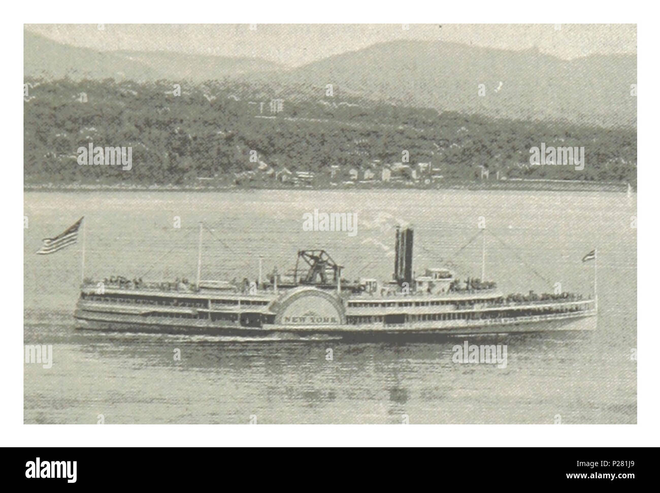 (King1893NYC) pg109 Le Day-Line Hudson-River paquebot NEW YORK. Banque D'Images