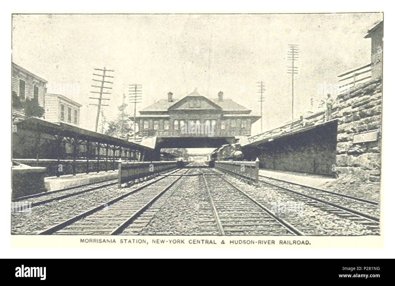 (King1893NYC) pg120 MORRISANIA STATION, NEW-YORK CENTRAL ET HUDSON-RIVER RAILROAD. Banque D'Images