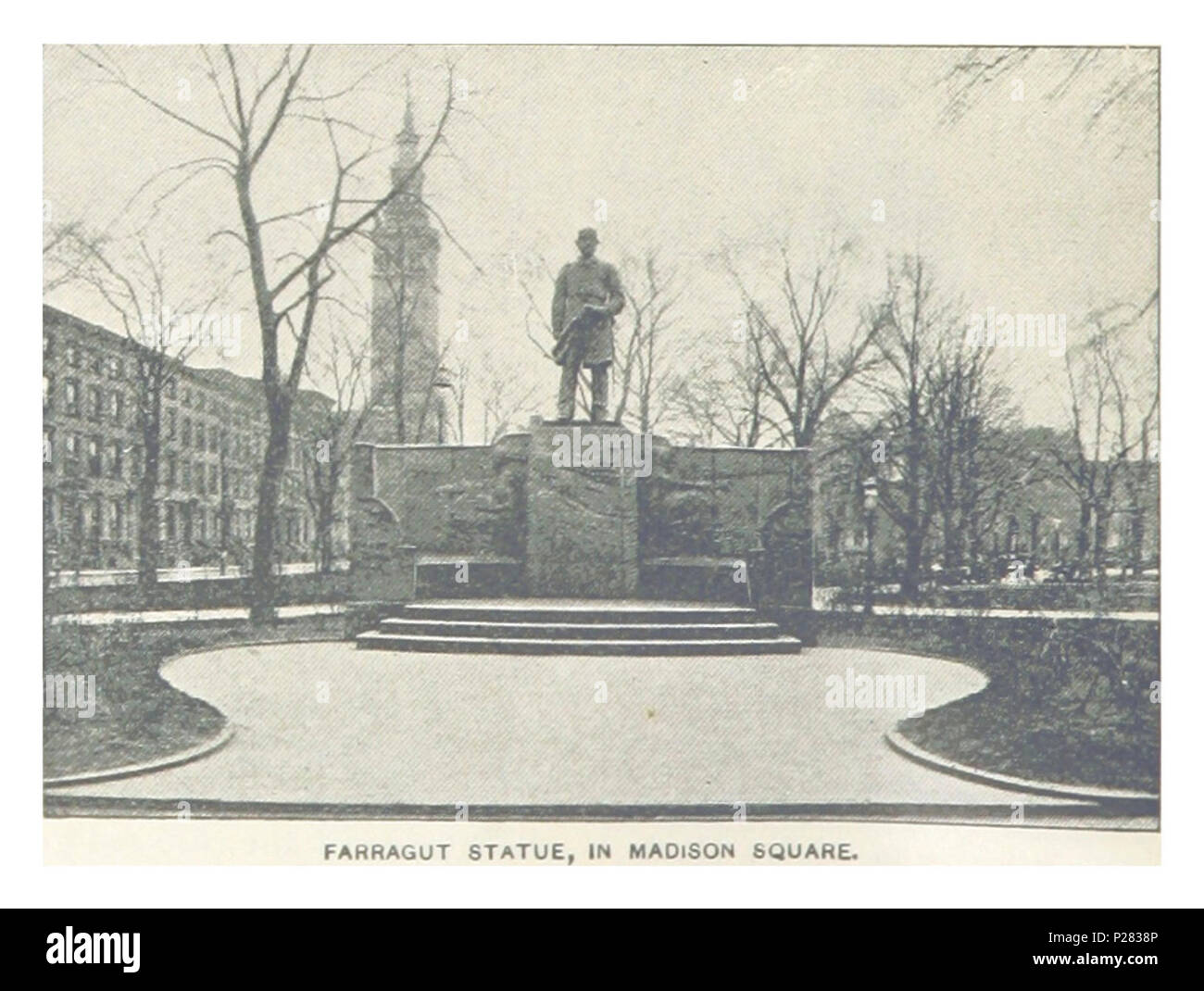 (King1893NYC) pg188 FARRAGUT STATUE, au Madison Square. Banque D'Images